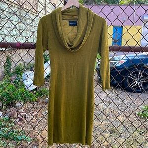 Dark Olive Green Sweater Dress